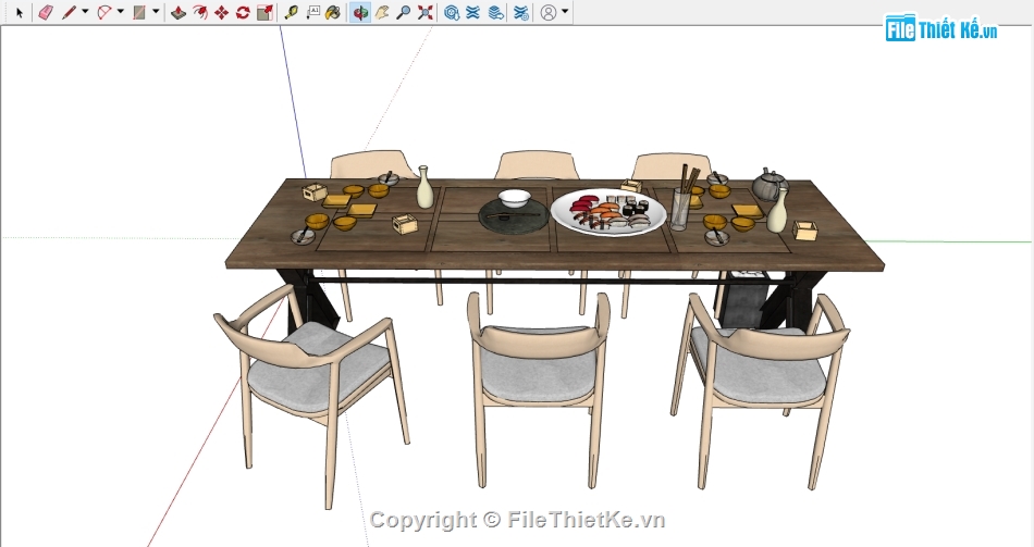 file sketchup bàn ghế,sketchup bàn ghế,sketchup bàn ăn,bàn ghế phòng ăn