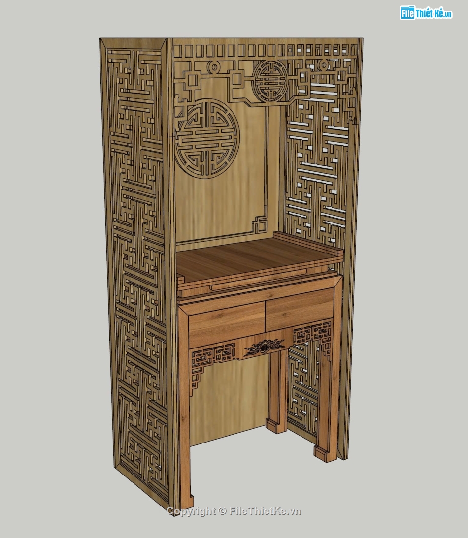 file sketchup,bàn thờ,vách thờ,bàn thờ cnc công nghiệp