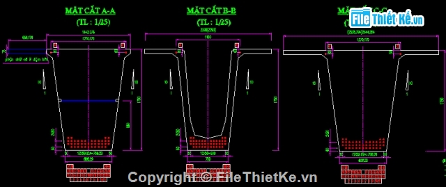 bản vẽ super T,cầu dầm giản đơn,super-T,đồ án,thiết kế,bản vẽ