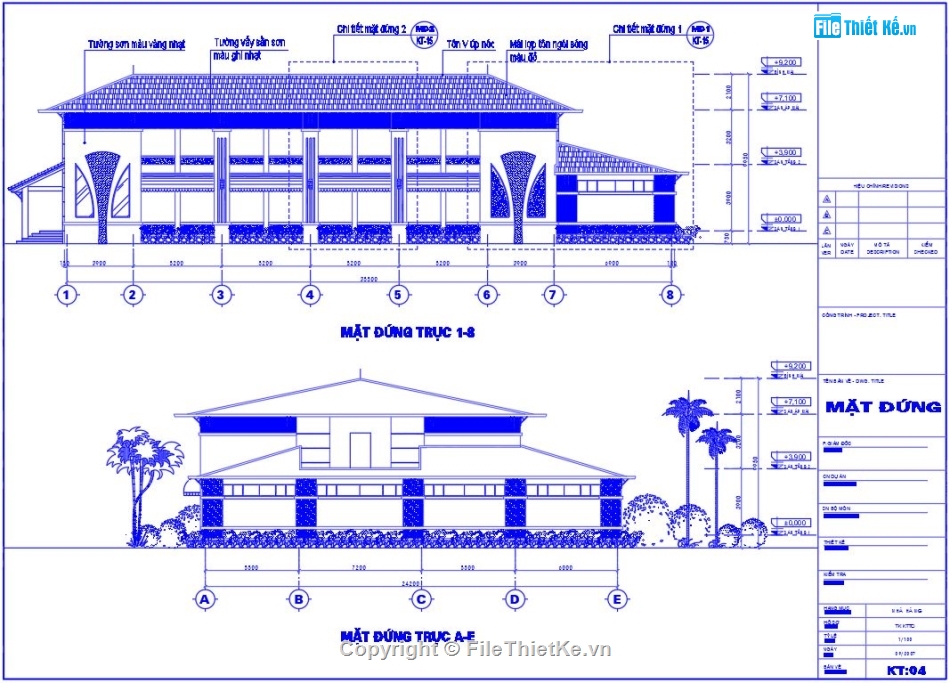 Nhà hàng 2 tầng,Nhà hàng rộng 2 tầng,bản vẽ nhà hàng lớn,Thiết kế nhà hàng lớn 2 tầng