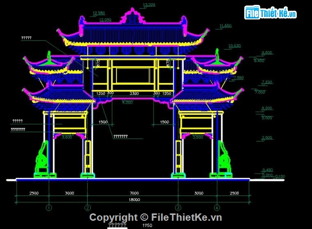 bản vẽ thiết kế,Mẫu cổng làng,cổng đẹp,thiết kế cấu bản vẽ