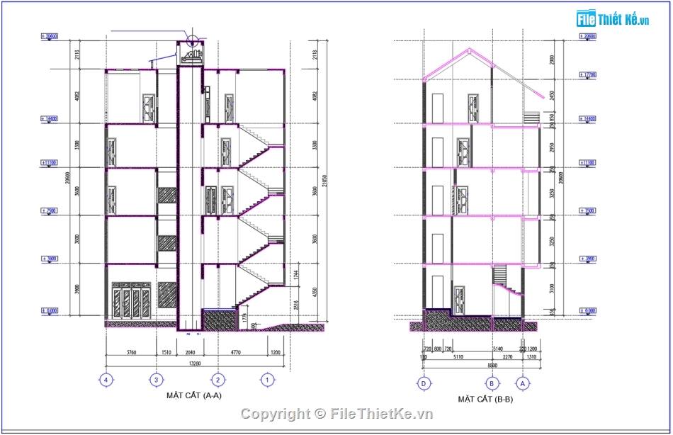 Mái thái 5 tầng,Thiết kế lô góc 5 tầng,Thiết kế căn góc 5 tầng,file cad nhà phố 5 tầng,mẫu nhà phố 5 tầng