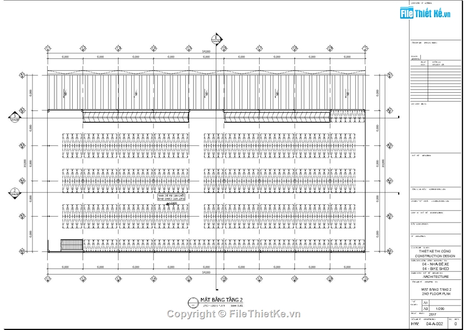 Thiết kế nhà xe 2 tầng,Nhà xe khung thép tiền chế,Bản vẽ nhà để xe,File Autocad thiết kế nhà xe,Mẫu thiết kế nhà đê xe,Bản vẽ nhà để xe 30x54m