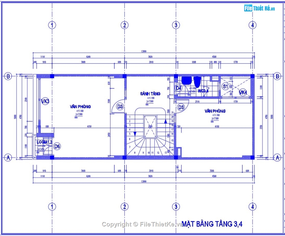 Thiết kế văn phòng tư nhân,bản vẽ văn phòng cho thuê nhỏ,Thiết kế văn phòng nhà ống,Văn phòng nhà ống 6 tầng,Thiết kế văn phòng mặt tiền 5m