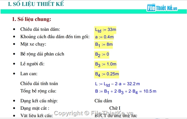 đồ án môn học,đồ án cầu bê tông,dầm I=33m,dầm i căng trước,dự ứng lực căng trước,bảng tính cầu bê tông