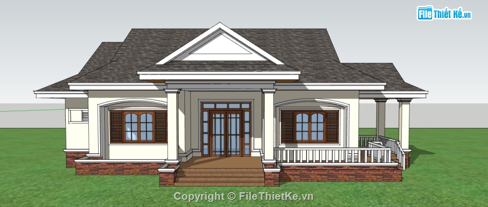 file su biệt thự,biệt thự  model su,mẫu biệt thự sketchup