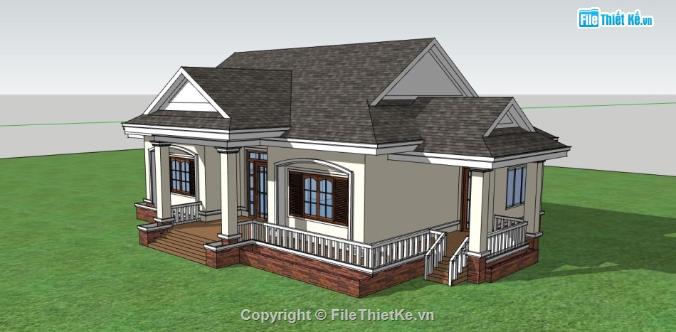 file su biệt thự,biệt thự  model su,mẫu biệt thự sketchup