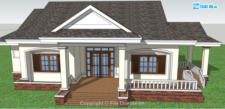 file su biệt thự,biệt thự  model su,mẫu biệt thự sketchup