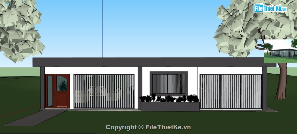 file su biệt thự,sketchup biệt thự,su biệt thự