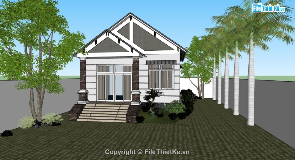 file sketchup biệt thự,model su biệt thự,sketchup biệt thự