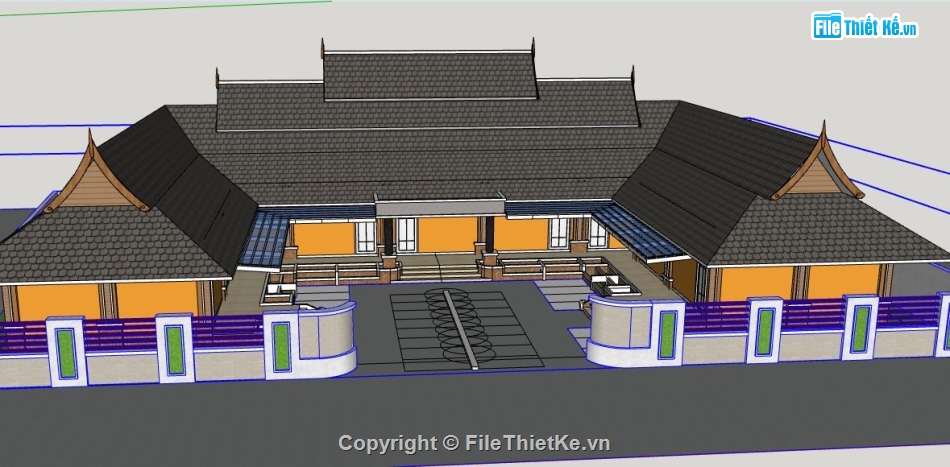 file su biệt thự,model su biệt thự,model su biệt thự 1 tầng