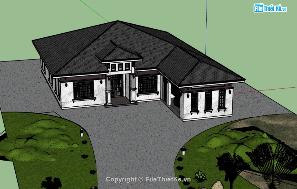 biệt thự 1 tầng file su,file su biệt thự 1 tầng,model sketchup biệt thự 1 tầng,file sketchup biệt thự 1 tầng,biệt thự 1 tầng sketchup