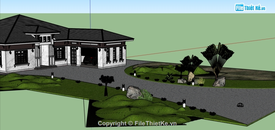 biệt thự 1 tầng file su,file su biệt thự 1 tầng,model sketchup biệt thự 1 tầng,file sketchup biệt thự 1 tầng,biệt thự 1 tầng sketchup