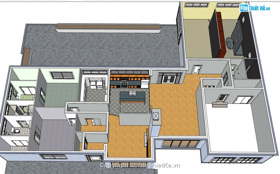 biệt thự sketchup,file su biệt thự,sketchup biệt thự