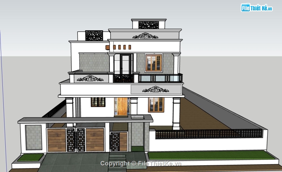file su biệt thự,sketchup biệt thự,model su biệt thự