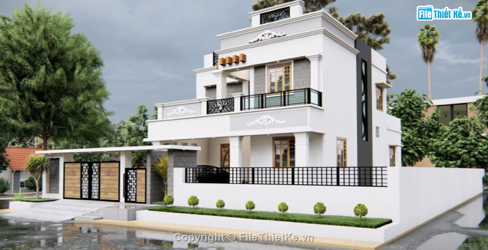 file su biệt thự,sketchup biệt thự,model su biệt thự