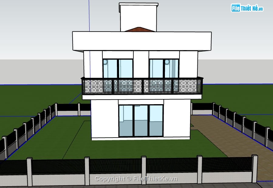 sketchup biệt thự,file su biệt thự,su biệt thự
