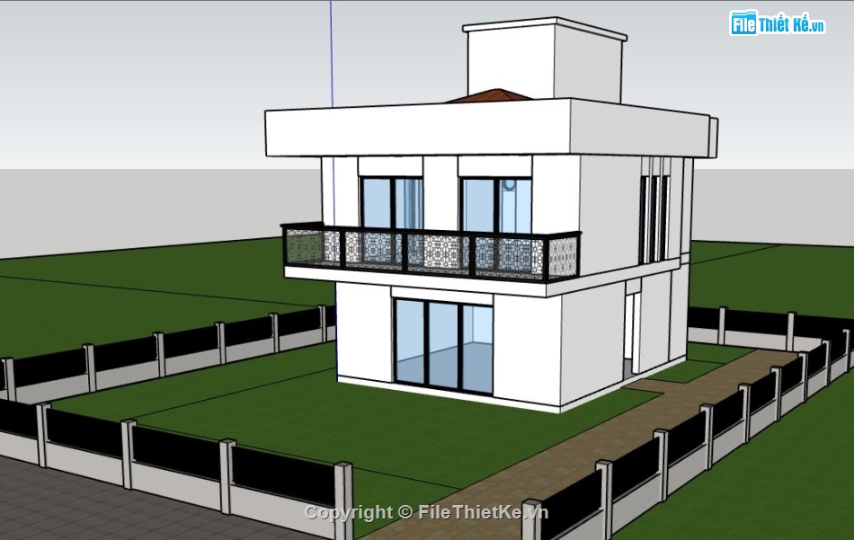 sketchup biệt thự,file su biệt thự,su biệt thự