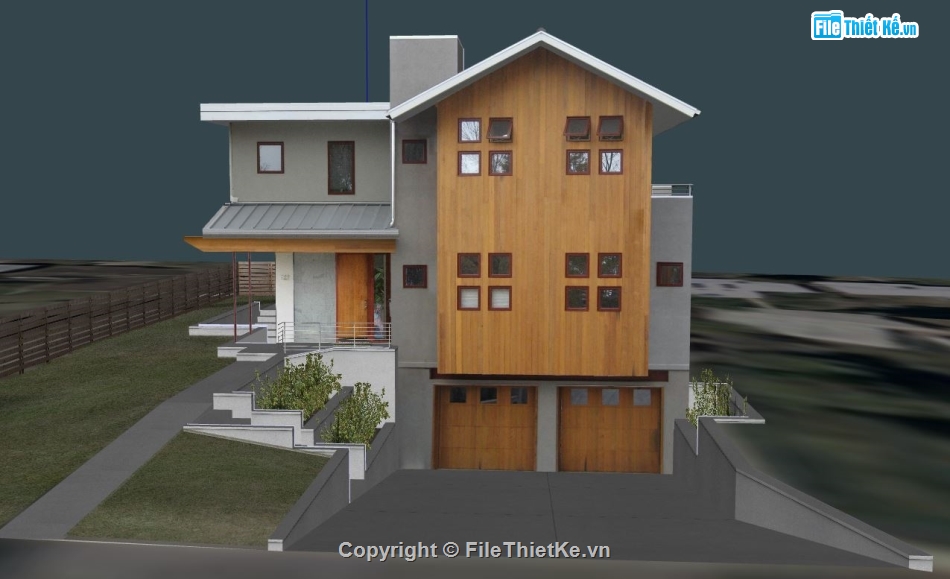 file su biệt thự,sketchup biệt thự,model su biệt thự