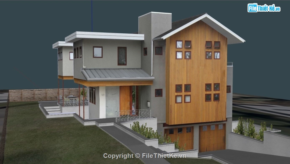 file su biệt thự,sketchup biệt thự,model su biệt thự