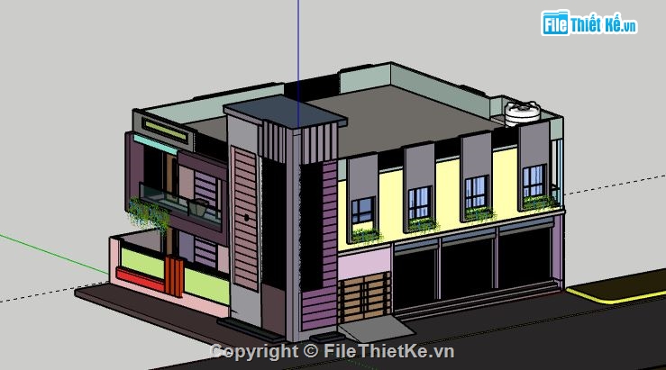 Biệt thự 2 tầng,model su biệt thự 2 tầng,biệt thự 2 tầng file su