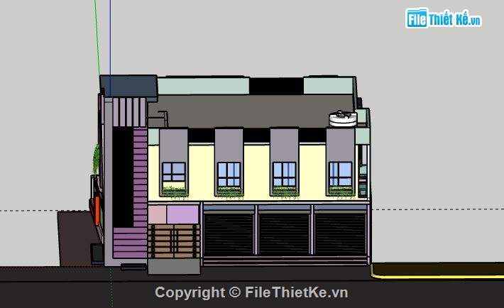 Biệt thự 2 tầng,model su biệt thự 2 tầng,biệt thự 2 tầng file su