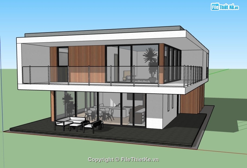 file su biệt thự,sketchup biệt thự,model su biệt thự