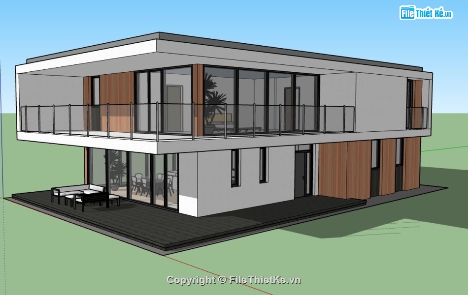 file su biệt thự,sketchup biệt thự,model su biệt thự