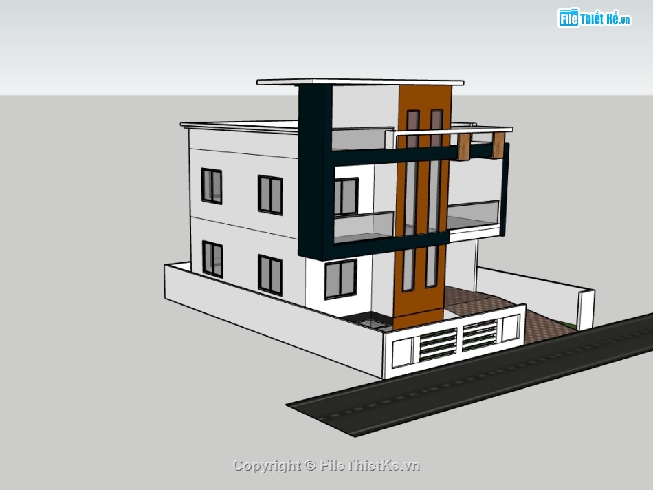 biệt thự 2 tầng,su biệt thự 2 tầng,su biệt thự,sketchup biệt thự 2 tầng,sketchup biệt thự