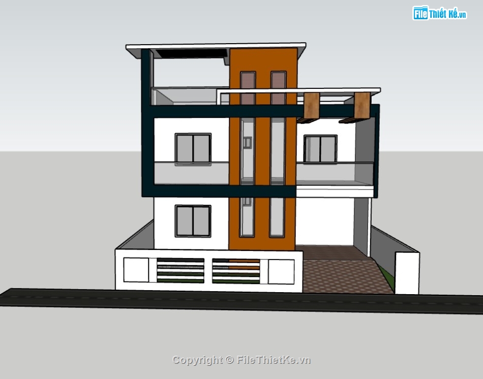 biệt thự 2 tầng,su biệt thự 2 tầng,su biệt thự,sketchup biệt thự 2 tầng,sketchup biệt thự