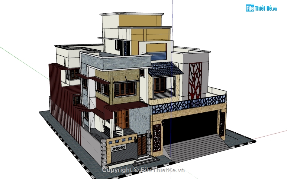 biệt thự 2 tầng,biệt thự,model biệt thự 2 tầng