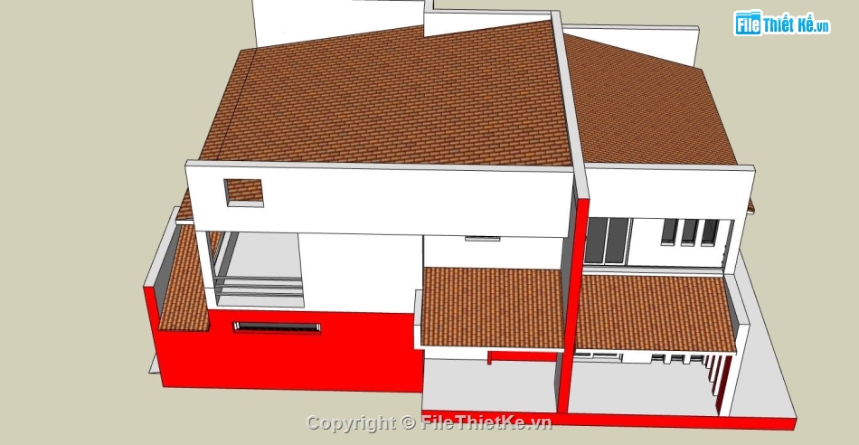 file su biệt thự,model su biệt thự,sketchup biệt thự