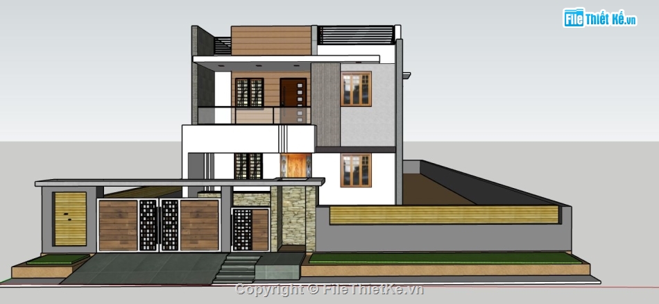 file su biệt thự,sketchup biệt thự,model su biệt thự