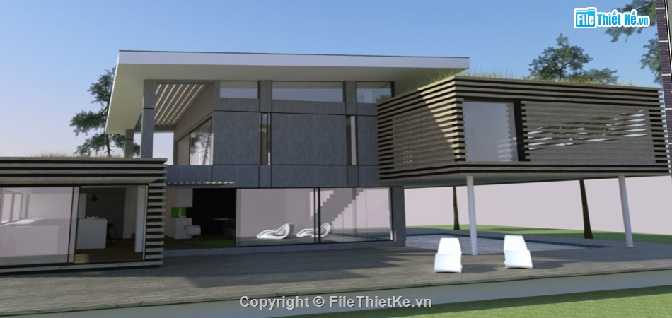 file su biệt thự,sketchup biệt thự,model su biệt thự