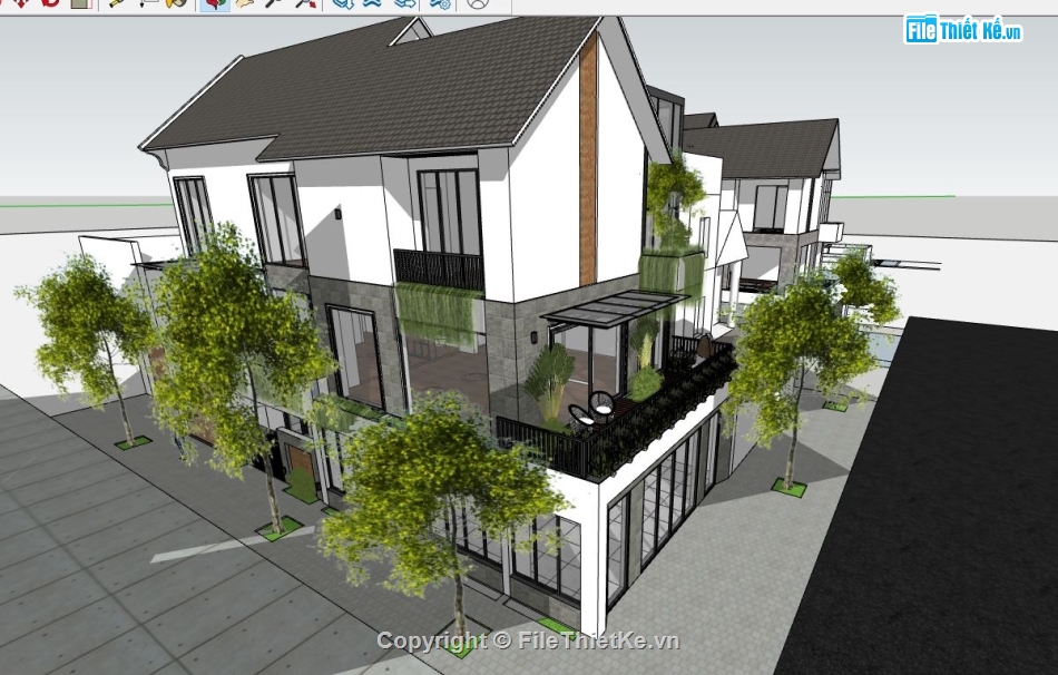 Biệt thự là biểu tượng của sự thịnh vượng và sự thành công. Hãy cùng khám phá ảnh file 3D SketchUp về biệt thự 2 tầng với thiết kế đồ sộ và hoàn hảo!