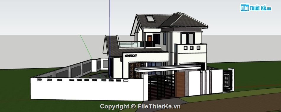 su biệt thự 2 tầng,biệt thự 2 tầng su,biệt thự 2 tầng sketchup