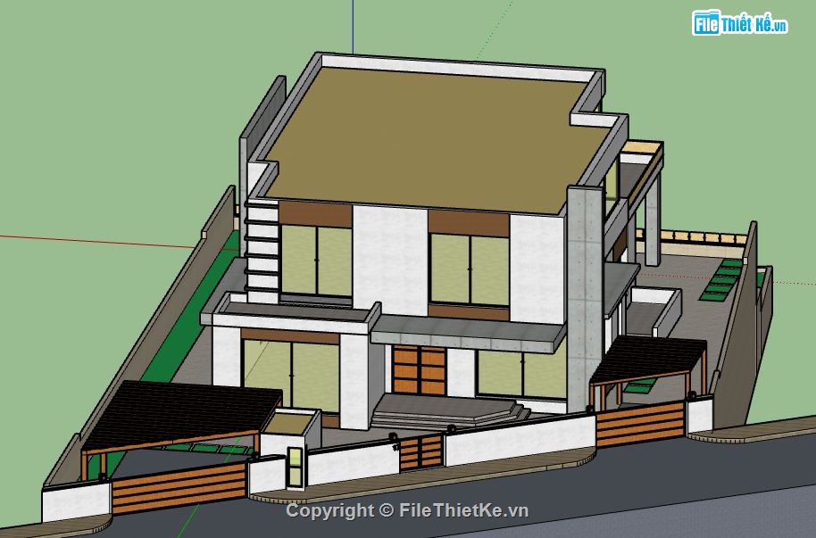 file su biệt thự,sketchup biệt thự,model su biệt thự