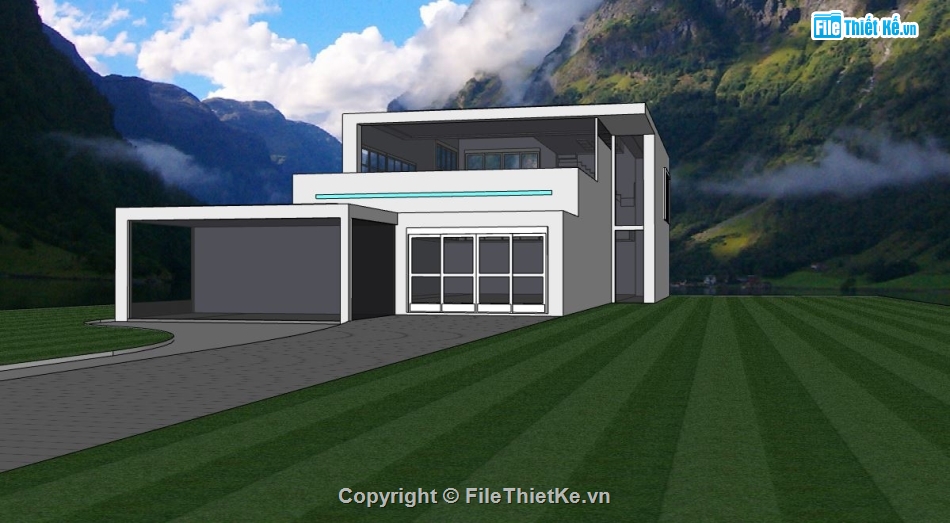 file su biệt thự,sketchup biệt thự,model su biệt thự