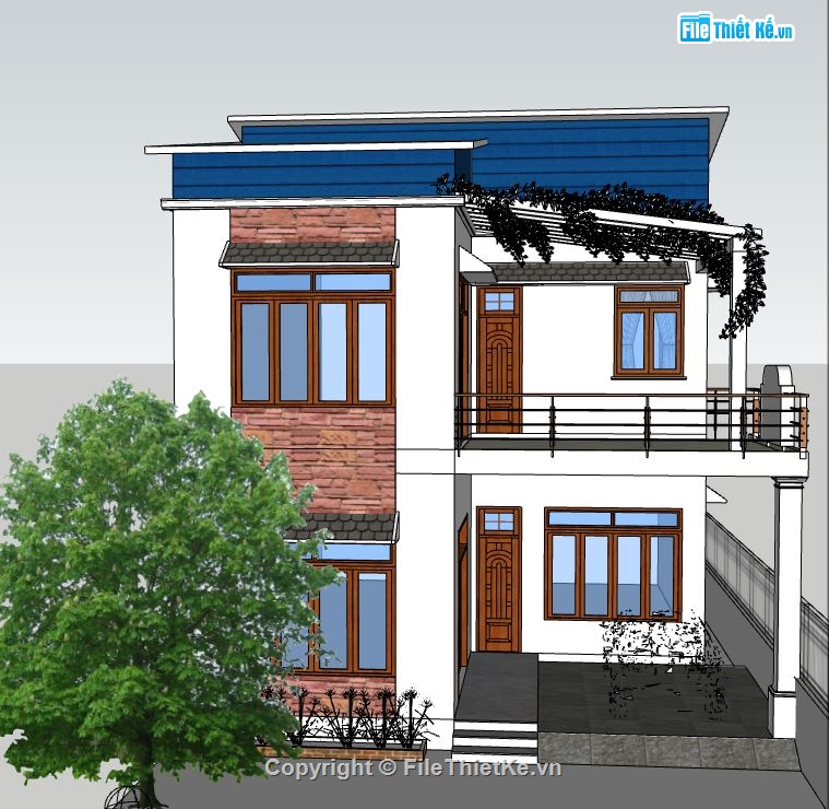 file su biệt thự,sketchup biệt thự,model su biệt thự