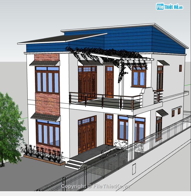 file su biệt thự,sketchup biệt thự,model su biệt thự