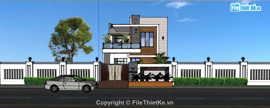 sketchup biệt thự 2 tầng,biệt thự sketchup,sketchup biệt thự,sketchup biệt thự 2 tầng hiện đại