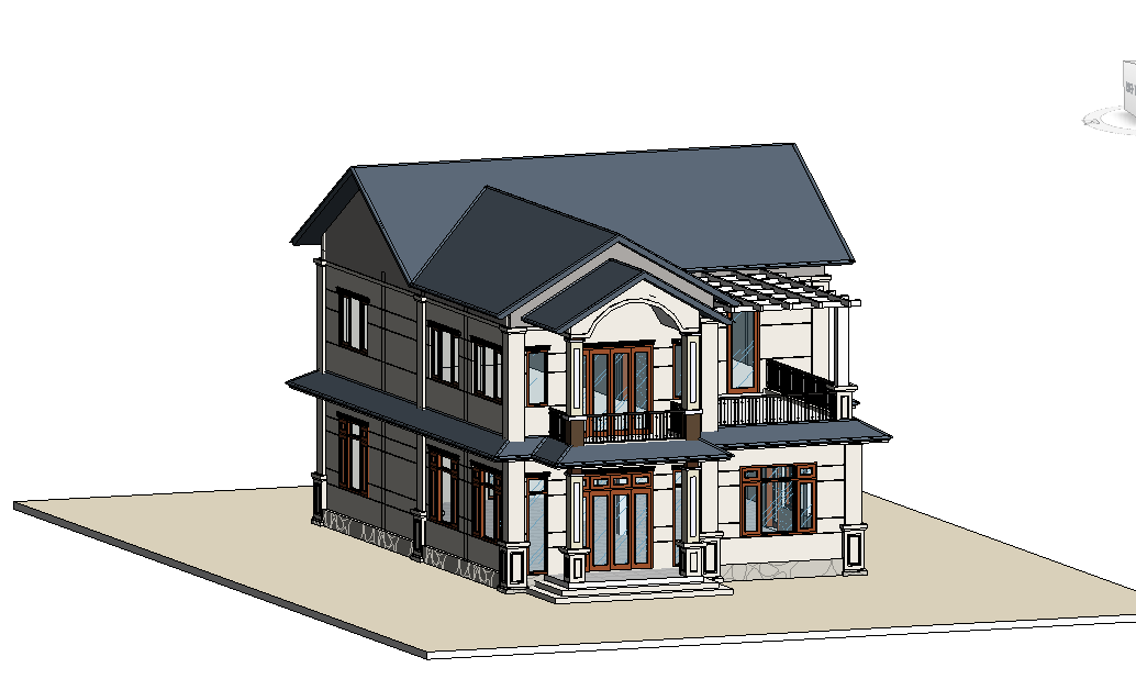 Revit Mẫu biệt thự 2 tầng,Mẫu biệt thự 2 tầng,biệt thự 2 tầng