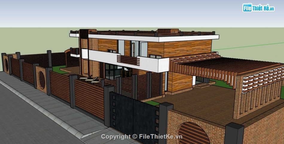 file su biệt thự,sketchup biệt thự,model su biệt thự