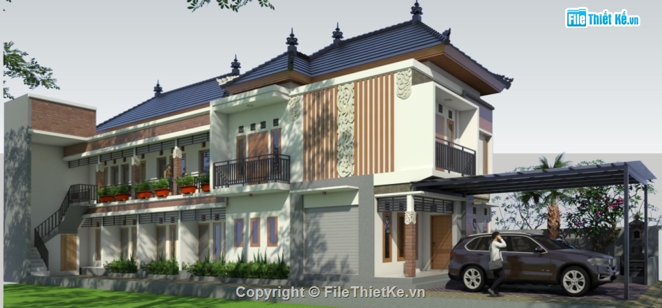 file su biệt thự,model su biệt thự,sketchup biệt thự