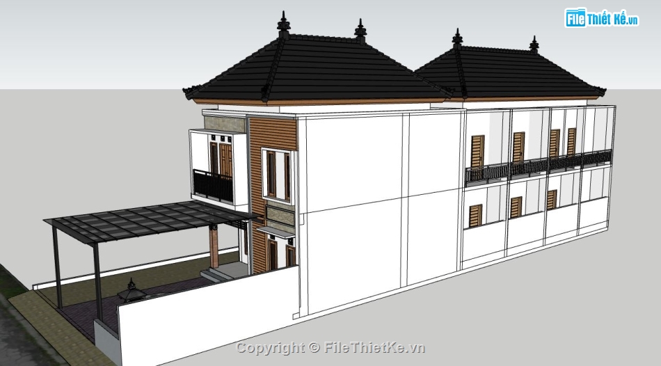 file su biệt thự,model su biệt thự,sketchup biệt thự