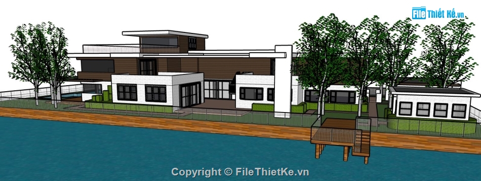 biệt thự hiện đại,file su biệt thự,model su biệt thự