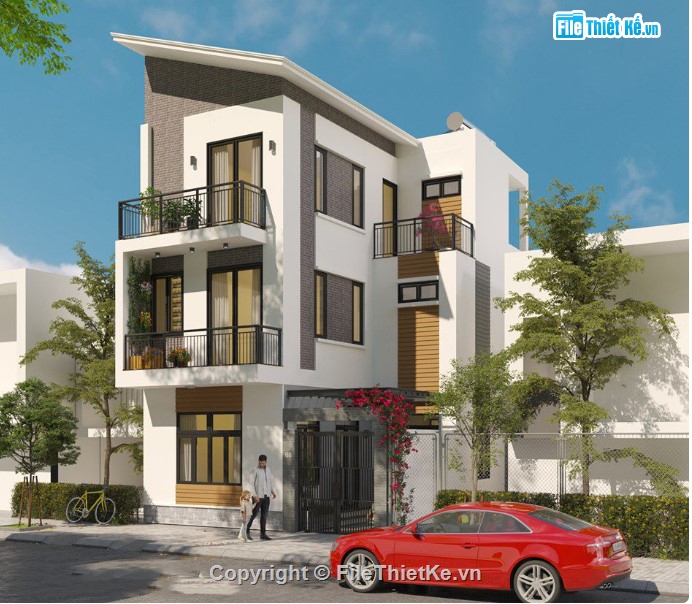 mẫu biệt thự,mẫu biệt thự 3 tầng,mẫu 3 tầng đẹp