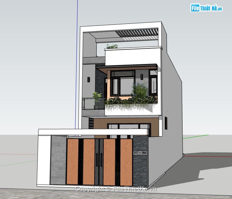 file su biệt thự,model su biệt thự,file sketchup biệt thự đẹp