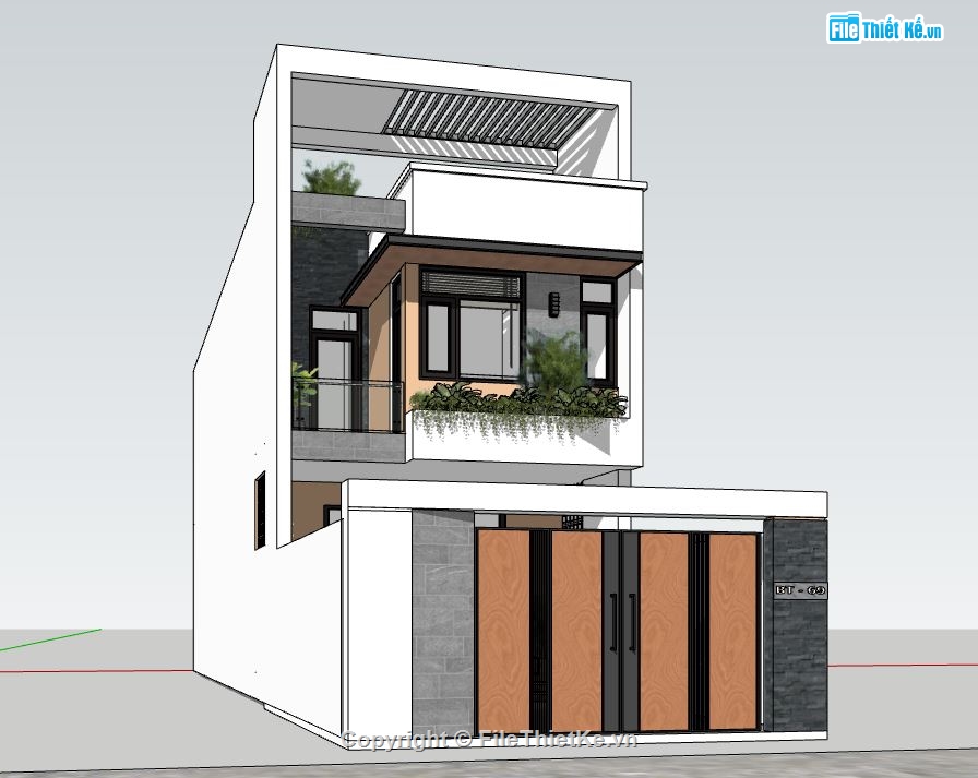 file su biệt thự,model su biệt thự,file sketchup biệt thự đẹp