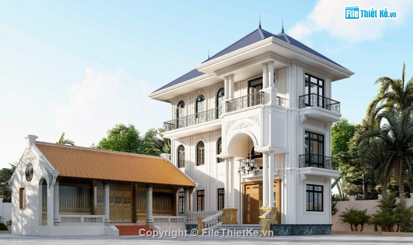 mẫu nhà đẹp,biệt thự 3 tầng,file nhà 3 tầng,nhà biệt thự